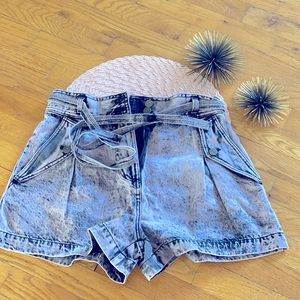 Theta denim shorts